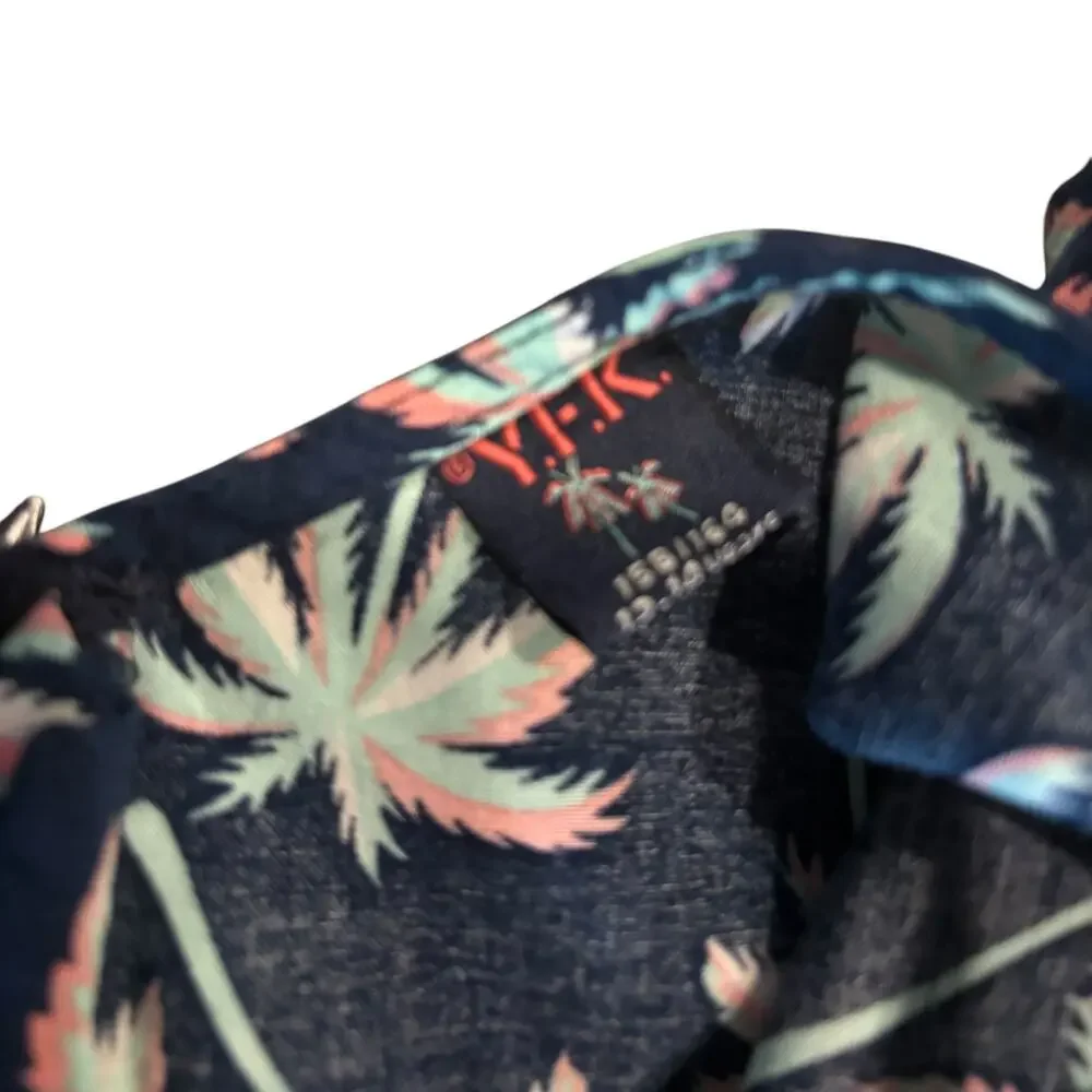 Y.F.K. Girls Tropical Print Blue Romper Size 12-14 Years